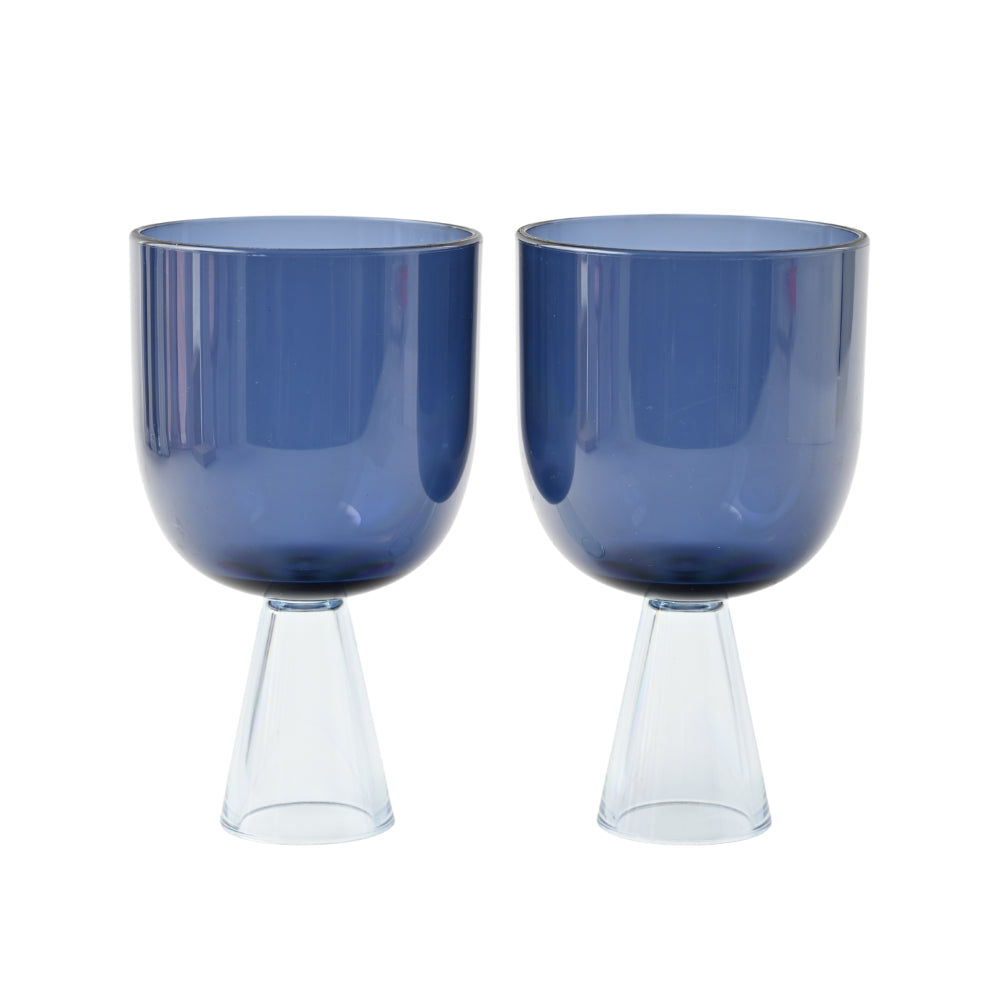 Honeydew Acrylic Wine Glass 2pk - BLUE